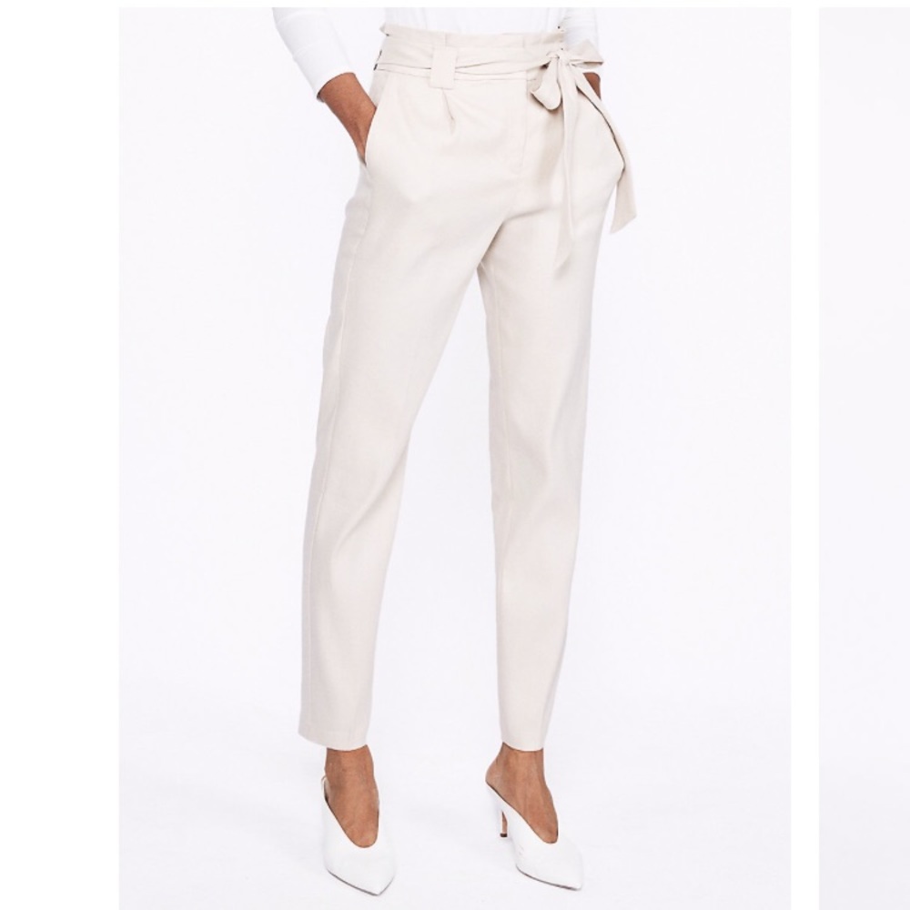 BEIGE PAPERBAG PANTS